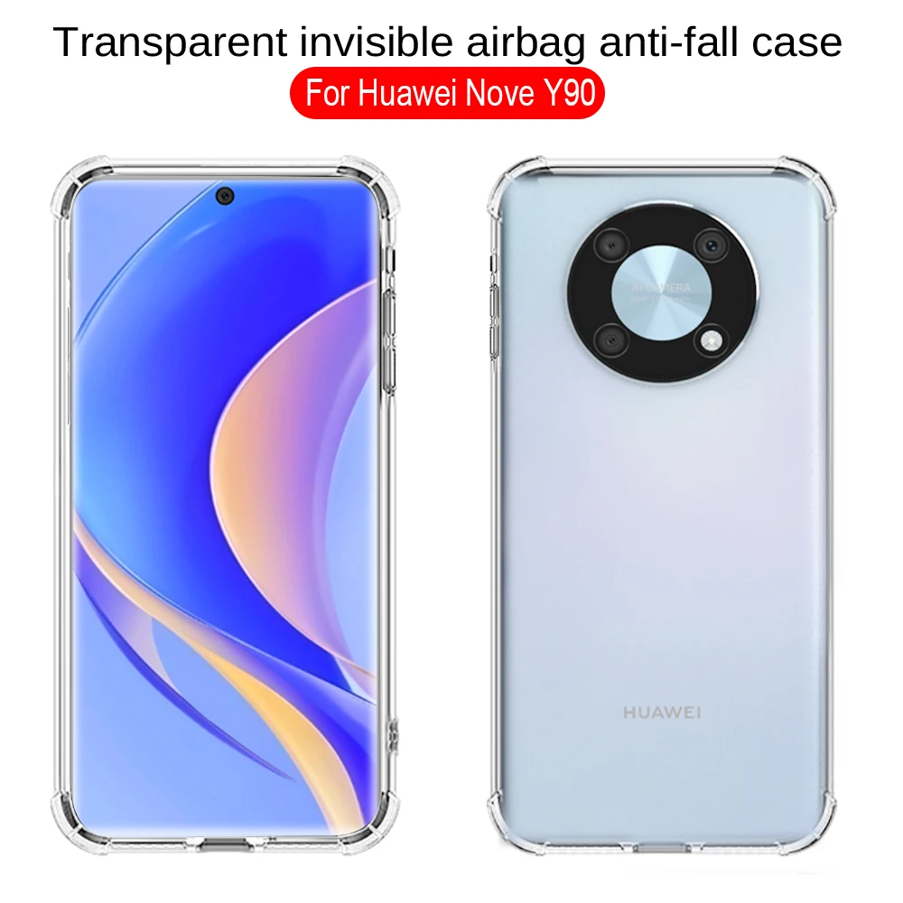 Air-bags-transparent-back-cover-for-Huawei-Nova-Y90-clear-shockproof ...