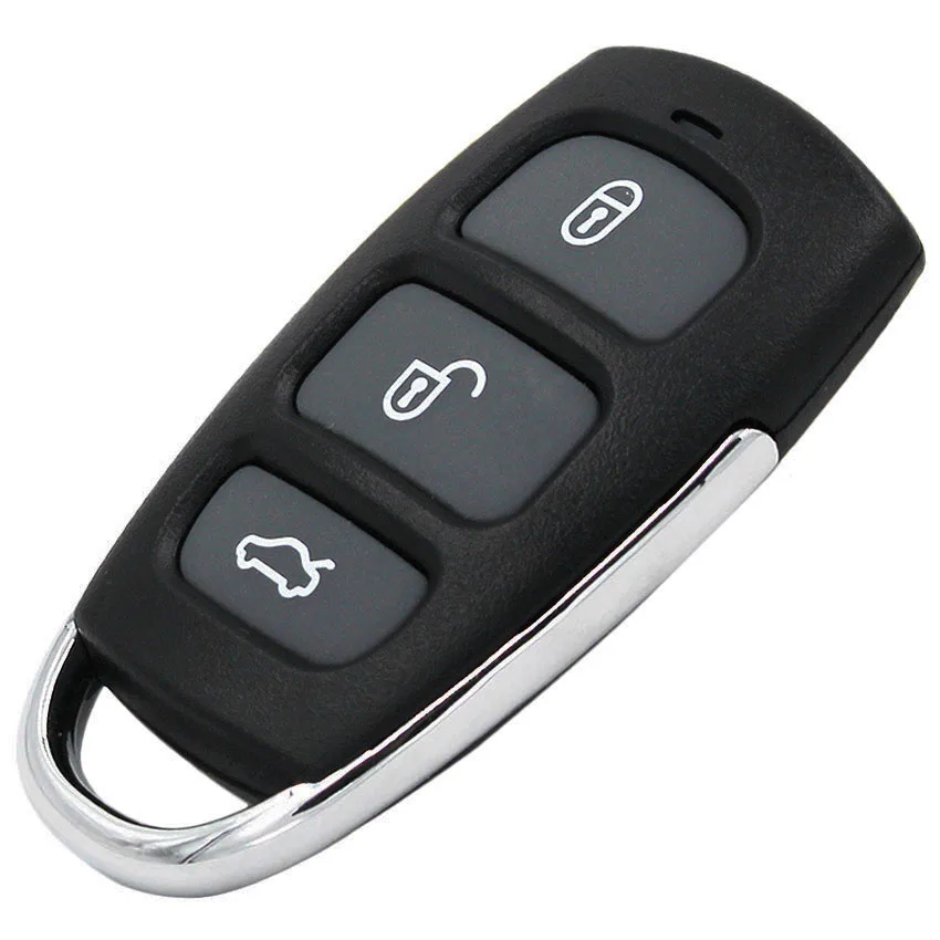 Replacement 4-Button Remote Key Shell For Hyundai Elantra, Sonata, Kia Optima, Sorento – Black, Smooth Finish