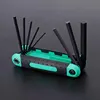 8pcs Portable Folding Socket Wrench Set Mini Inner Hexagon Socket Wrench Metric Multi-functional Household Outdoor Repair Tool 1