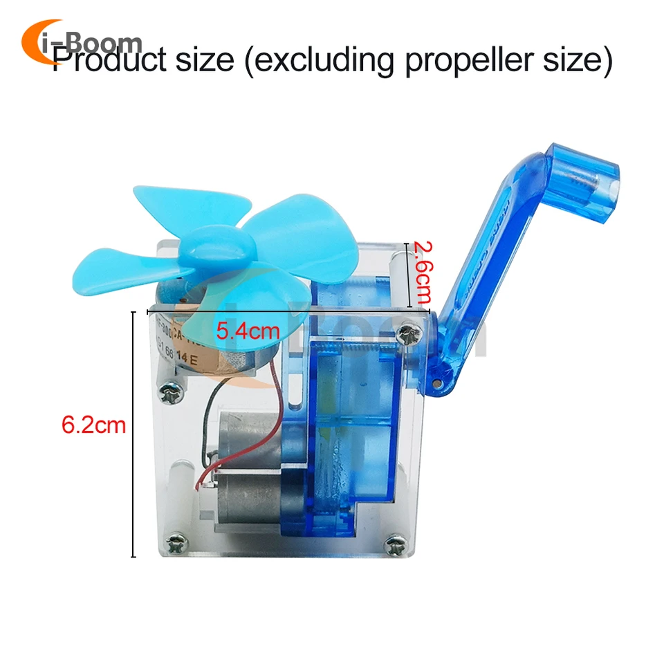 Generador De Mano DC 5V-24V 20W Con Transmisión Planetaria – Experimentos, Carga De Emergencia Y Proyectos STEM