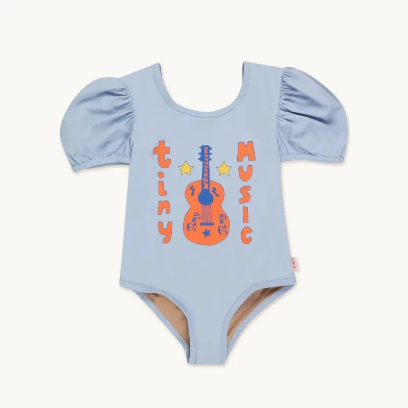 2025 New Girls' Swimsuit Cartoon Cute Little Girl Bikini Baby Boy Swimwear Swimming Vacation Children's Beach Pants Clothing 2