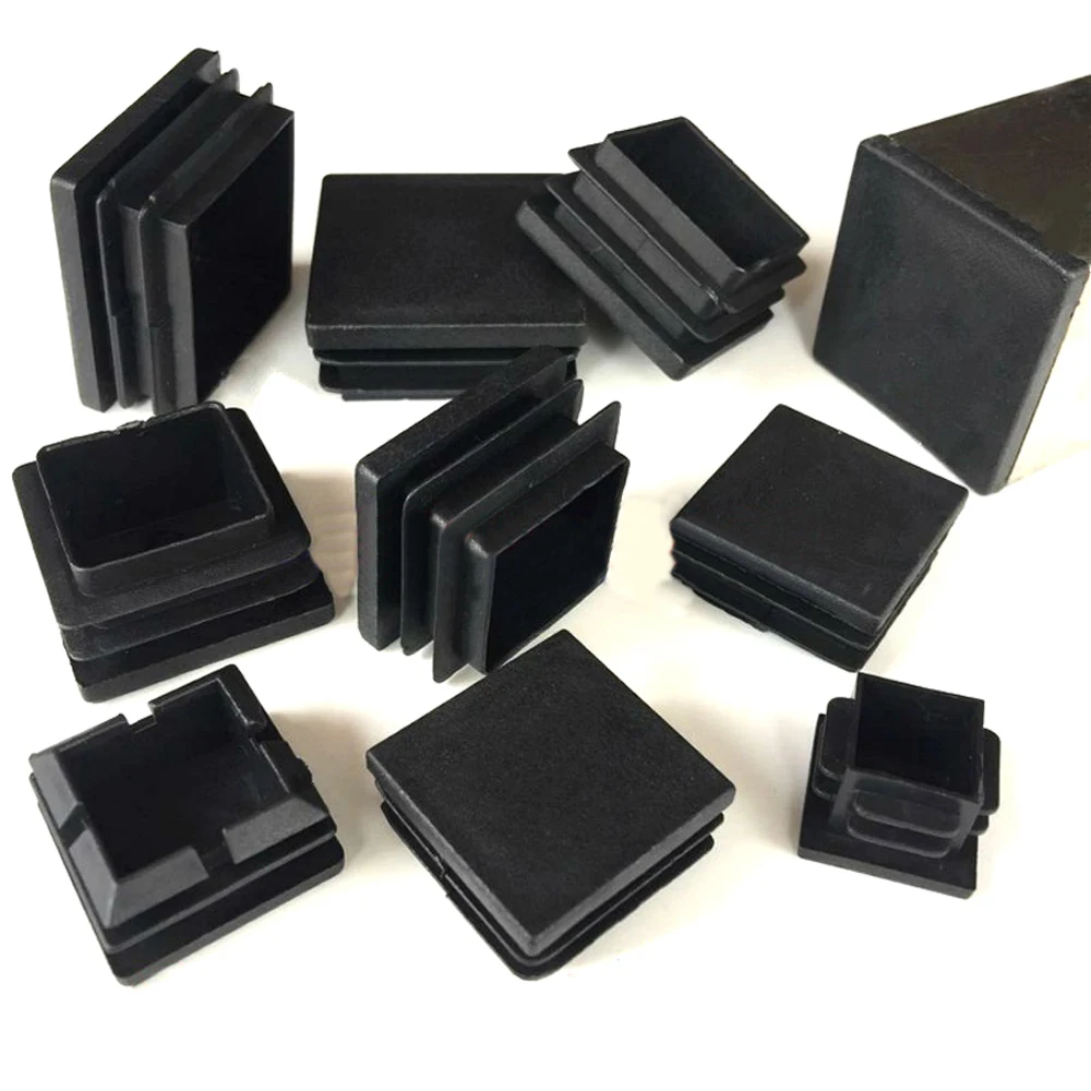 Square Plastic Blanking End Cap Tube Pipe Insert Plug Bung 1/2/5/10pcs Pipe End Cap Silicone Rubber Caps Rubber Caps Silicone Rubber Plugs