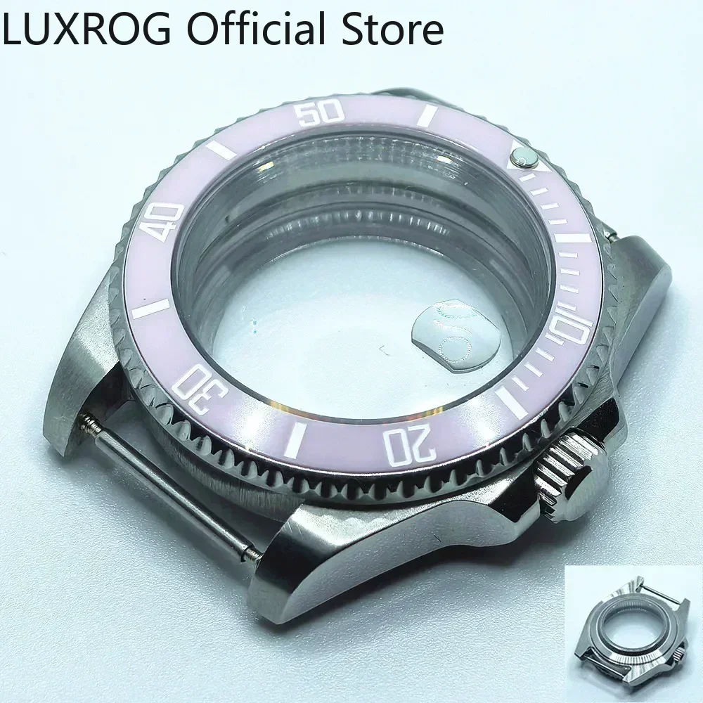Stainless Steel 40MM Black Blue Ceramic Insert Watch Case
