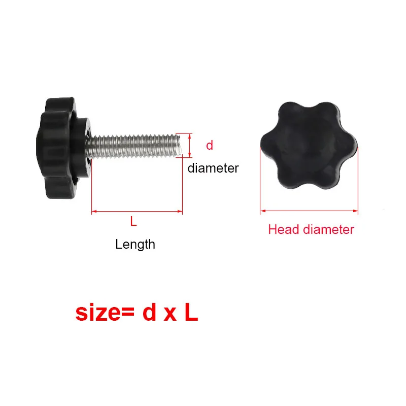 Manopole A Stella M6, Manopola Zigrinata Con Filettatura Femmina - Foto 9