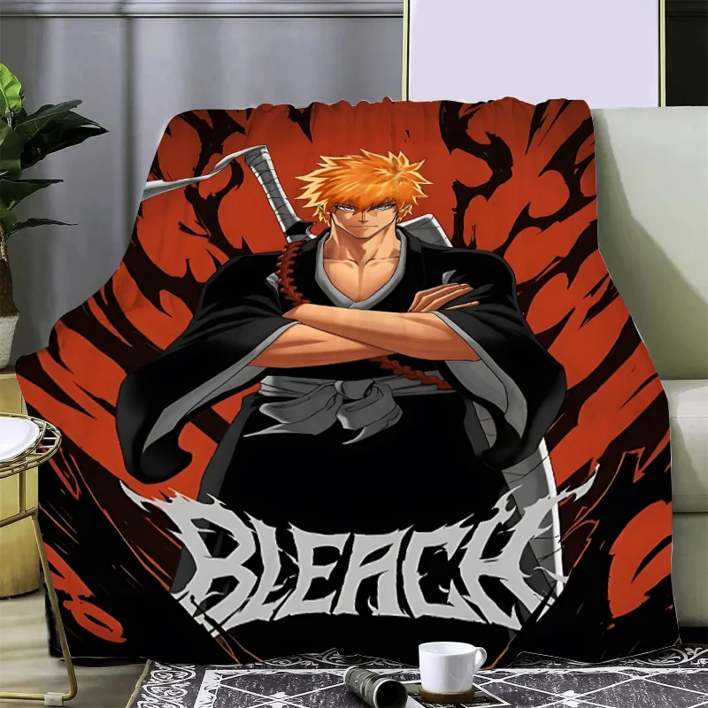 Bleach Kurosaki Ichigo Printed Blanket Picnic Blankets Warm Blanket Soft and Comfortable Blanket Home Travel Birthday Gift 3