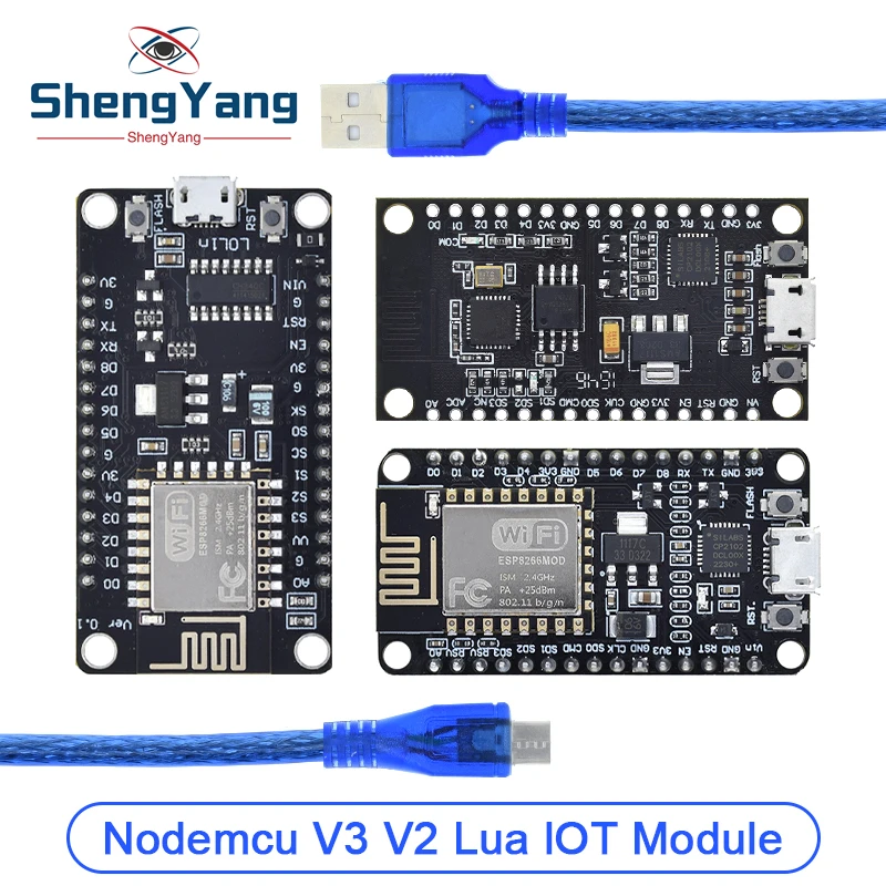Беспроводной модуль TZT NodeMcu V3 CH340 Lua WIFI Интернет вещей макетная плата ESP8266 с антенной Pcb и USB-портом