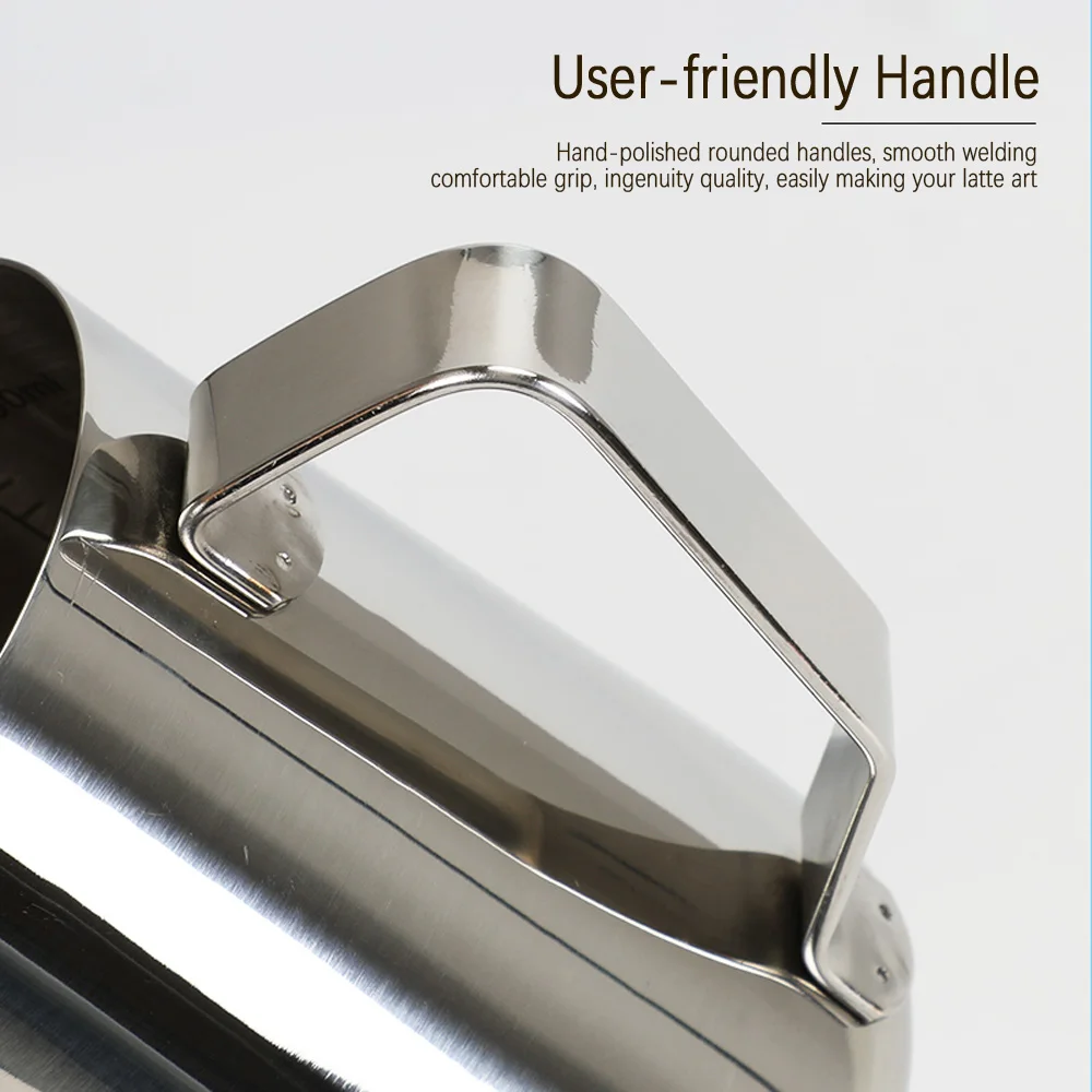 Milk Frothing Jug Stainless Steel Milk Frothing Jug Coffee Latte Art Measurement Jug Espresso Barista Tool