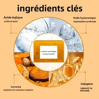Savon à l'acide kojique au curcuma, 100g, avec granulés de citron, exfoliant, gommage, éclaircissant pour la peau, soins du corps, Jabon Con Accido Kojico Y Temor 4