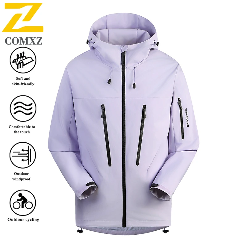 EIAO Spring Lightweight Windbreaker Jacket Multifunctional Fully Taped Seam Waterproof Windproof Outdoor Hiking Camping Fishing