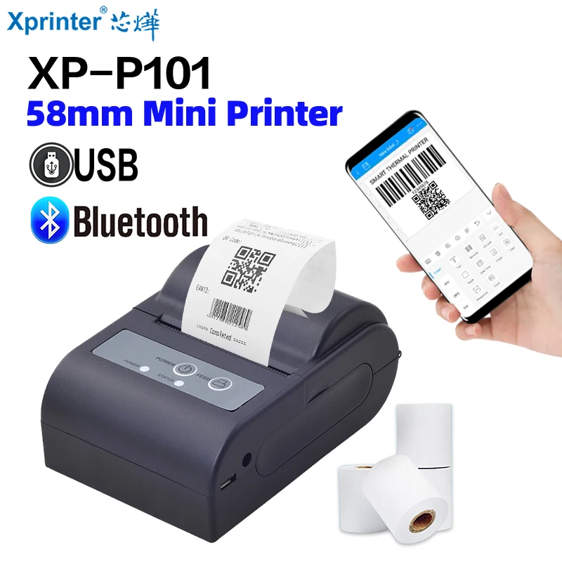 

Xprinter 58mm mini handheld Bluetooth Thermal Receipt Printer Portable Bluetooth Printer Support Android IOS ticket printer