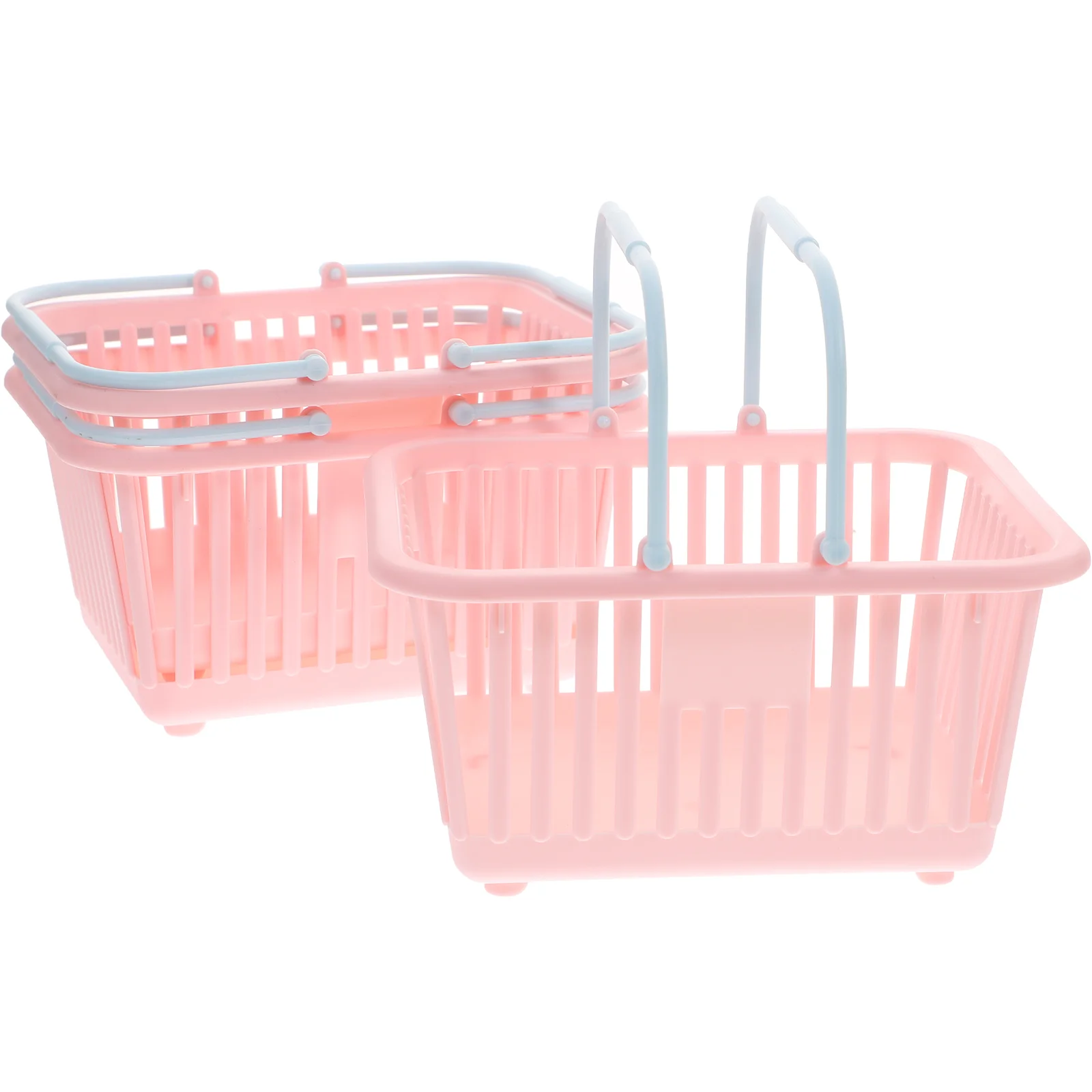 

Toddmomy Small Plastic Baskets Portable Shower Basket Grocery Baskets With Handles Plastic Beach Tote Small Basket