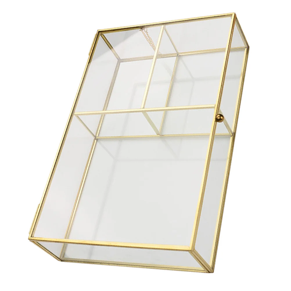 Plastic Storage Boxes Desktop Jewelry Holder Glass Dressing Table Container Case
