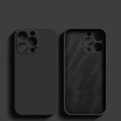 Premium Liquid Silicone Shockproof Bumper Phone Case - Luxurious Soft Cover for iPhone 14 (Black)