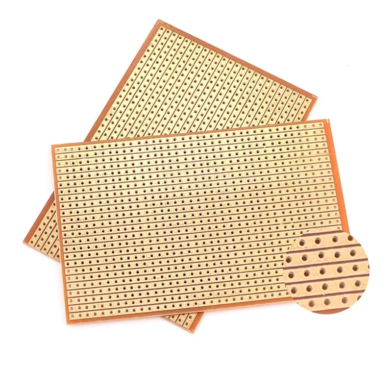 5PCS/10PCS DIY 6.4*9.5CM Prototype Paper PCBUniversal Experiment Matrix Circuit Board SingleRow Continuous Hole 64x95mm