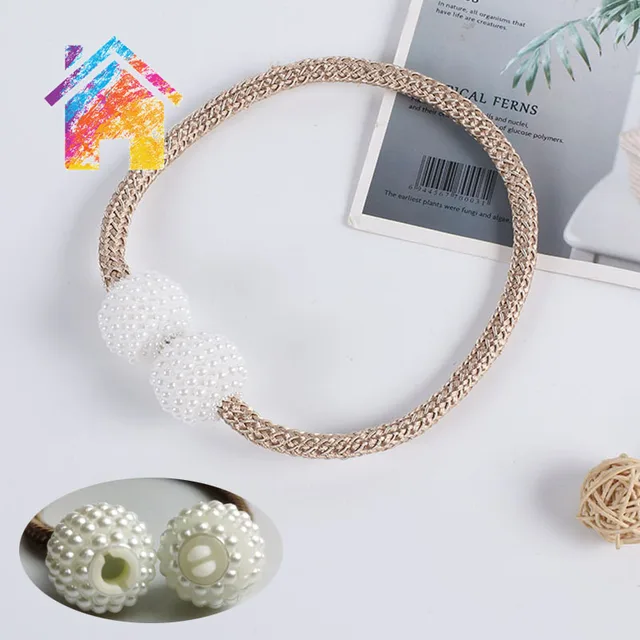 1 Piece of New Pearl Buckle Curtain Clip Curtain Frame Lace Buckle Clip Hanging Ball Buckle Lace Curtain Accessories Home Decora 1 Pcs Champagne