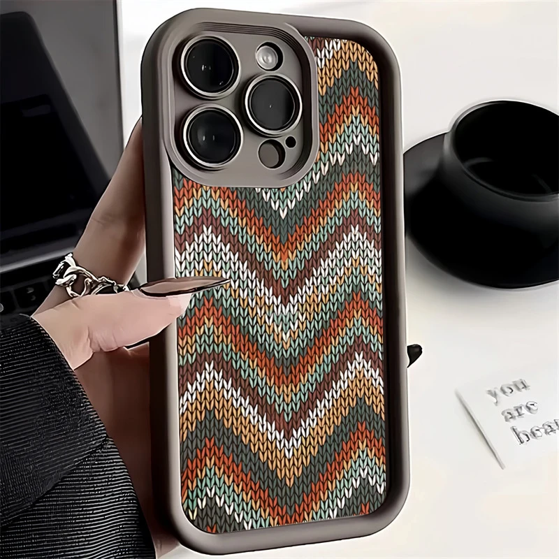 Bohemian Style Sweater Pattern Soft Phone Case Cover
