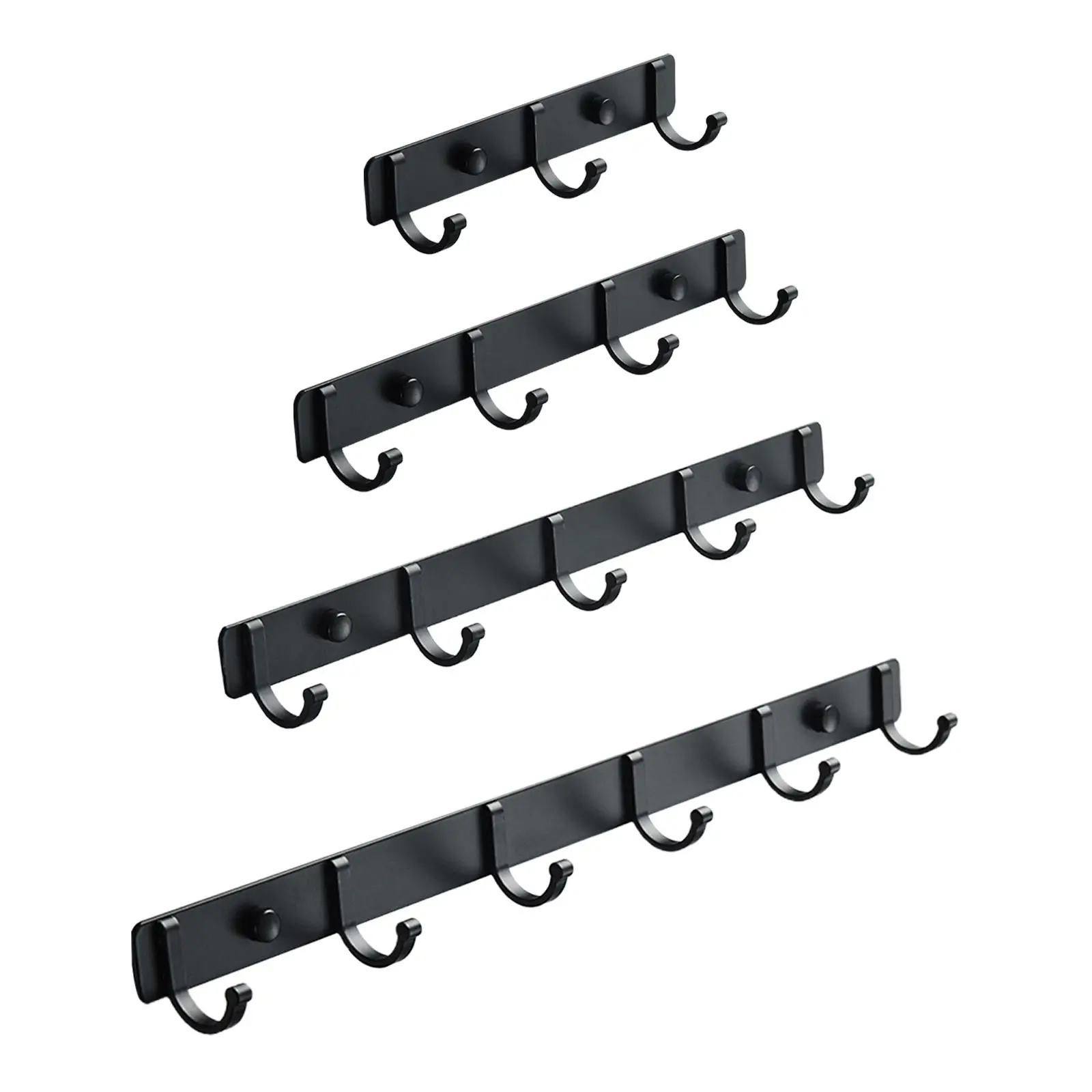 

Aluminum Clothes Coat Robe Wall Mounted Hook Towel Rack Rail