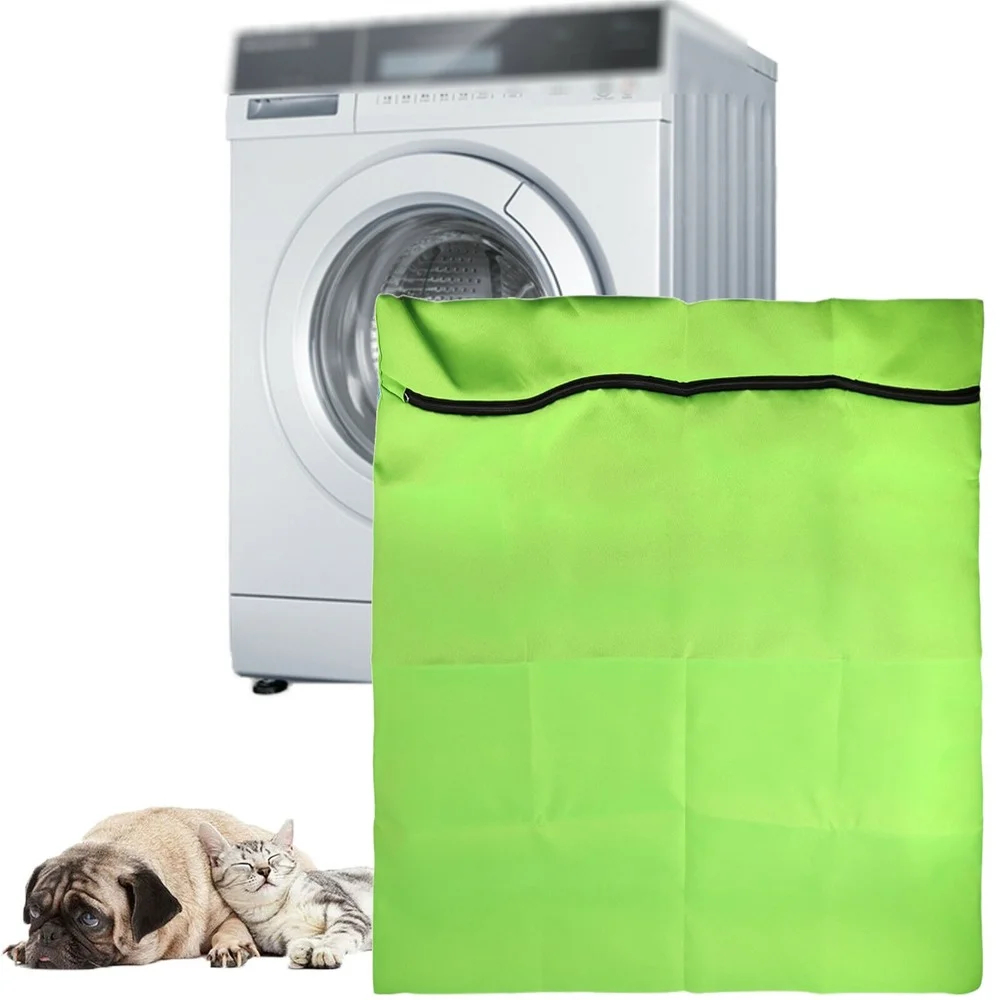 PetLaundryBagGreenPolyesterLargeHouseholdToiletryBagHair