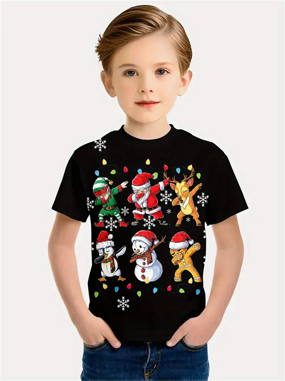 New Year 3d Print Santa Claus Boys Girls Kids T Shirt Christmas Style Casual Fashion T-Shirt Top Tee t shirt cotton t shirt kids t shirt girls t shirt girls tee shirt stitch t shirt t shirt set