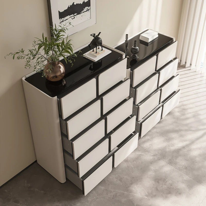 

Bedroom storage minimalist drawer bed end storage wall storage cabinet