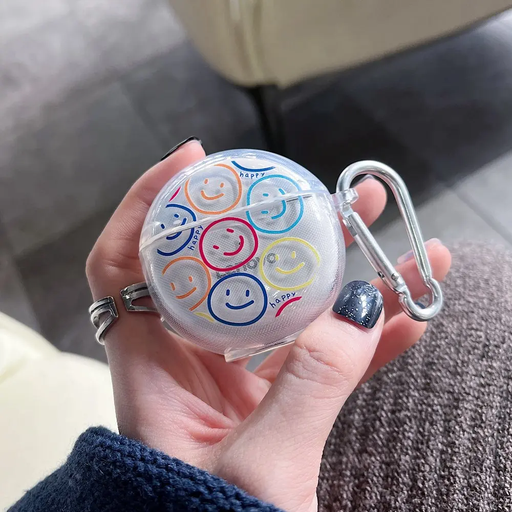 

Cute Smile Earphone Case For Original Air Pro 6 TWS Case Transparent Mini Pro 6 Bluetooth Earphone Charging Box Protective Case