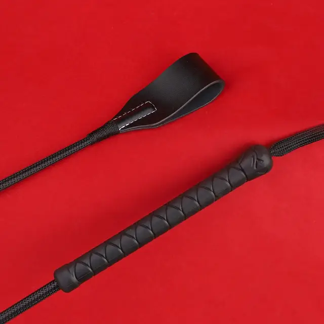 1Pcs Portable PU Leather Equestrian Training Pointer Horse Whip Stage Performance Props Lash Supplies Racing Riding Crop Handle 3