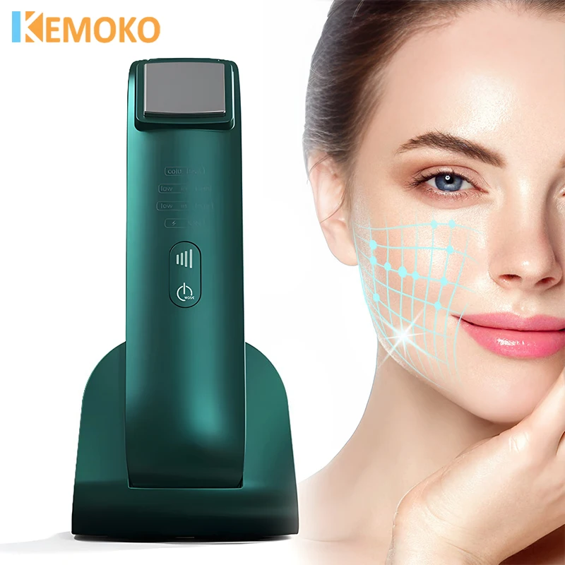 Facial Massager Hot Cold Vibration Lifting Ice Skincare Wrinkle Removal Skin Tighten Hot Cool Compress Skin Shrink Pores Device the cool and the cold