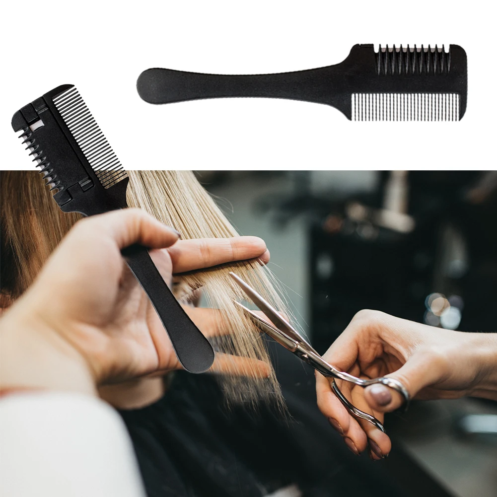 DIY Styling Tools Razor Comb Double Edge Razor Black Handle for Salon Home Hair Cutting Styling for Thin & Thick Hair Trimming