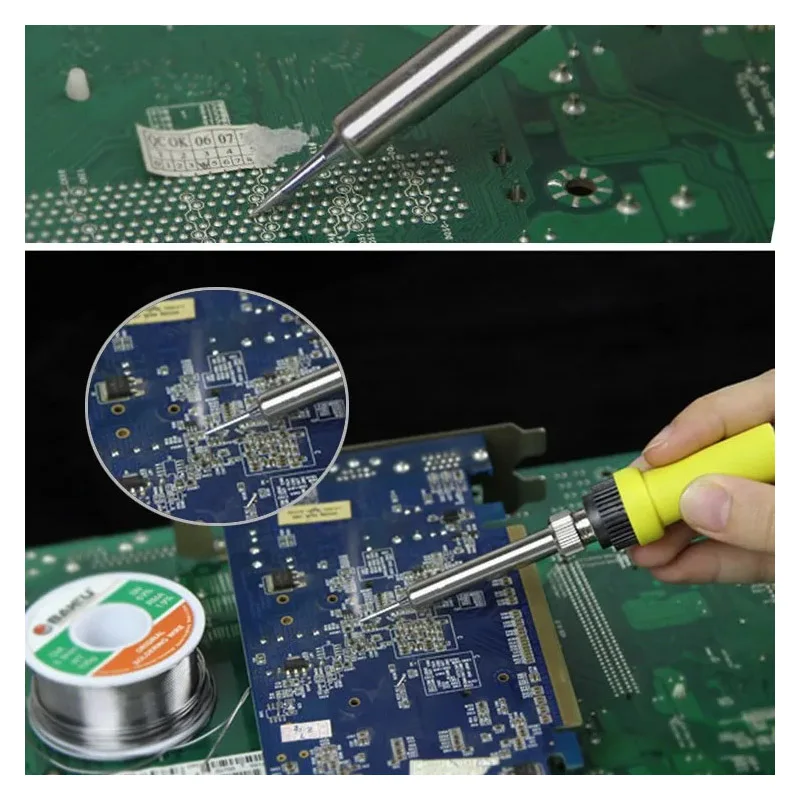 Electric Soldering Iron BAKU Electric Soldering Iron Solder Handle Replacement with DIN 5 Pin Female Connector for ESD 878L2 601D 603D Welding Station