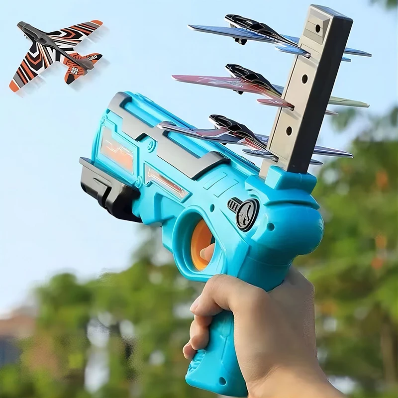 

Foam Ejection Aircraft Shooting Game Hand Throw Outdoor Gun Toys Parent-child Outdoor Interactive Toys Children Xmas Gifts