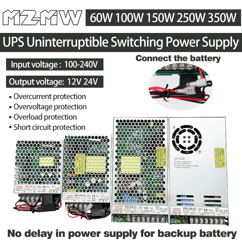 Ultra-Thin Instantaneous Switching Power Supply with UPS Function