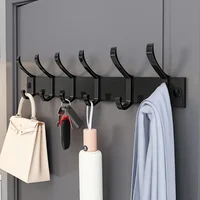 Multifunctional Hanger Wall Mount Coat Hook Wall Mount, Hanger Wall Hook Punch Free Hook Wall Hanger Towel Rack，Coat rack 1