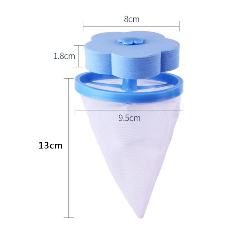 Floating Lint Filter Mesh Bag Floating Washing Machine Filter Net Flower Shaped Reusable Pet Hair Catcher