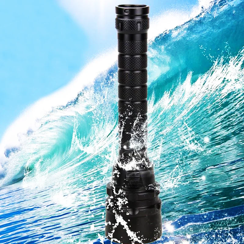 

ZK20 Dropshipping Diving Flashlight Underwater Scuba Flashlights 100M Safety Dive Light Torch for Under Water Sports