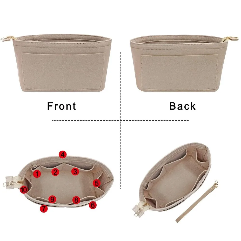 Portable Travel Organizer Handbag Felt Bag Tote Cosmetic Bags Insert Liner Purse Pouch Women Storage Brand Bags For Handbag 4