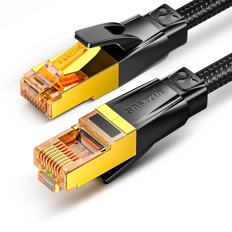 Cavo Ethernet CAT 7 1 Metro Cavo di Rete 1m Bianco Gigabit Ethernet - 10Gbit/s - LAN Cavo Patch Cavi - Cavo S/FTP Schermato Connettore RJ45 placcato