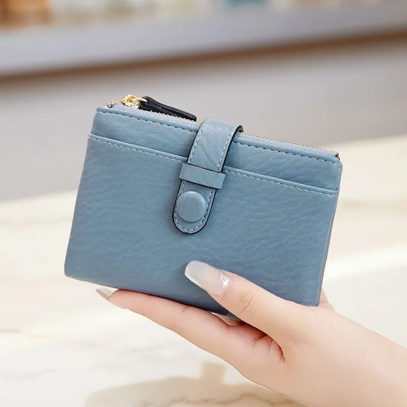 

2023 New Women's Short Wallet Multifunctional Women's Simple Multi Card Card Bag Student Change Bag Tide
