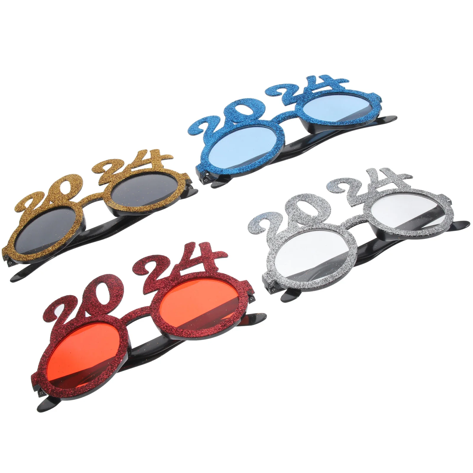 

4pcs Decorative Party Glasses New Year Party Glasses 2024 Party Eyeglasses