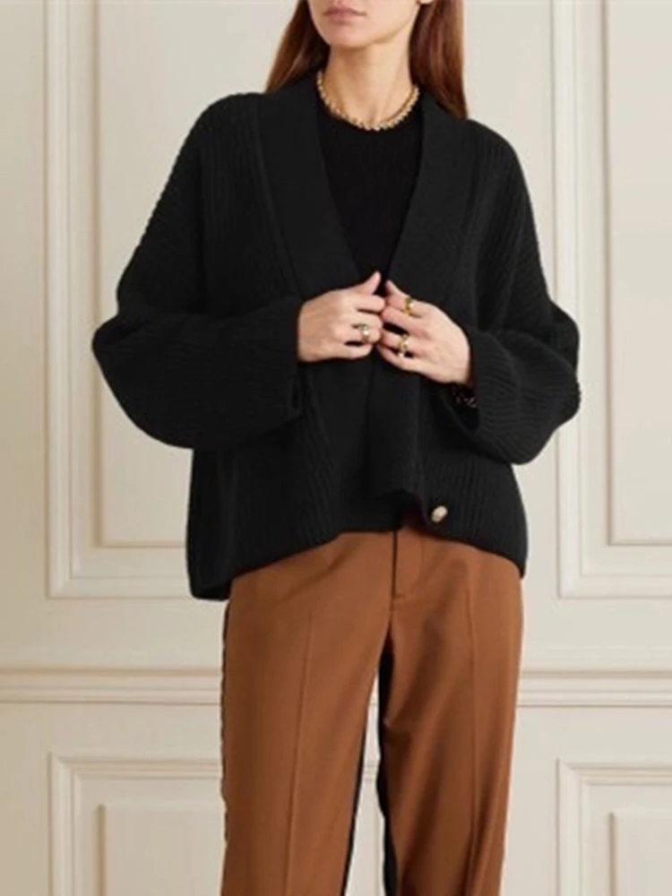 ennoy 川口春奈着BUTTON CARDIGAN ( BLACK) XL | www.mazecashopping.com