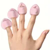 12 pcs Triangle Makeup Powder Puffs With Hair Clips, Velour Cosmetic Powder Sponges, Makeup Application And Hairstyling Tools 4