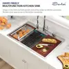 Stainless Steel 33x22 Drop In Kitchen Sink Workstation 16 Gauge Single Bowl Fast Drain Deep Over Counter Includes Cutting Board 5