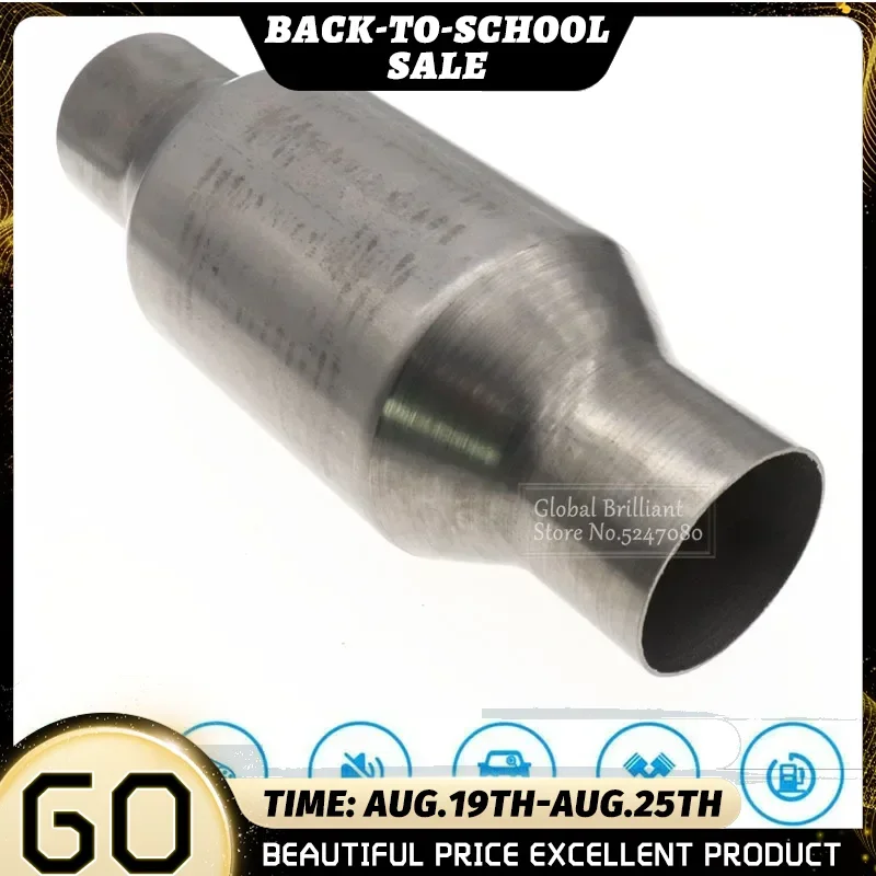 2"/2.25"/2.5"/3" 200 Cell High Flow Metallic-Core Race Catalytic Converter Catalyst Euro1