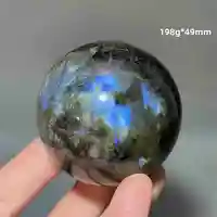 Boule de quartz labradorite naturelle de haute qualité, minérale, pour Reiki, méditation spirituelle, traitement des chakras, divination, décoration intérieure, cadeau 6