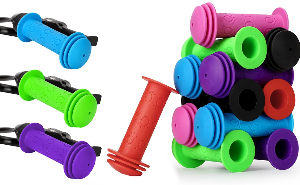 Description Picture 2 of item2 Pcs Rubber Bike Bicycle Handle Bar Grips Anti-slip Waterproof Tricycle Scooter Handlebar For Kids Child Cycling Handle Bars