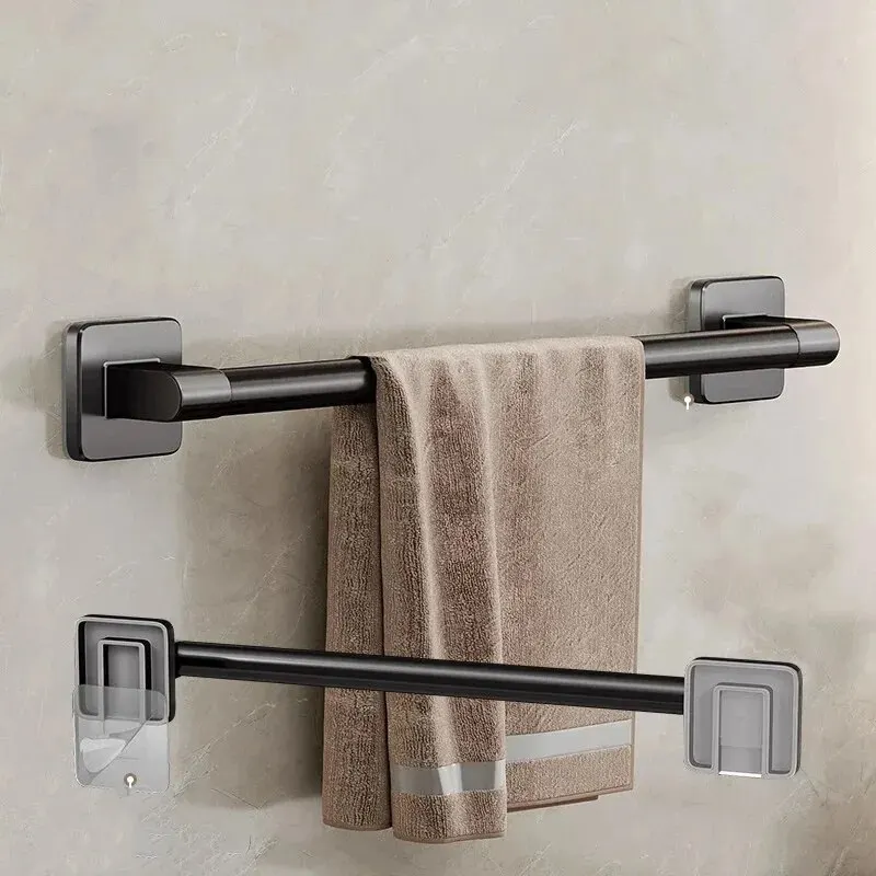 Space Aluminum Multifunctional Bathroom Towel Organizer