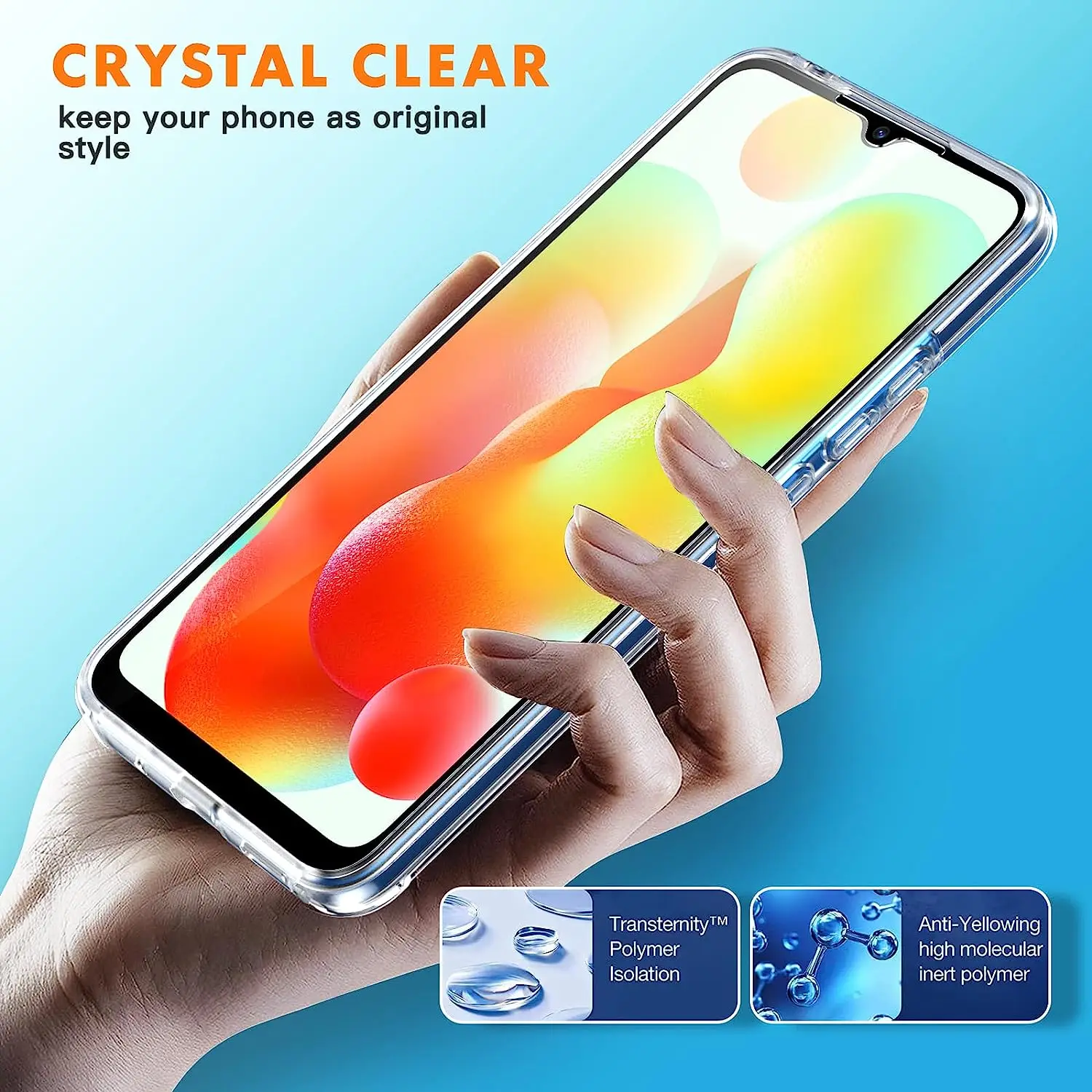 360 Full Cover Clear Hybrid Silicone Phone Case