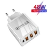 Chargeur USB 48W QC 3.0 Type C PD, Charge Rapide pour iPhone 12 13 Max, Samsung S21, Huawei, Xiaomi, Téléphone Portable, Prise EU, US, Chargeur Mural 1