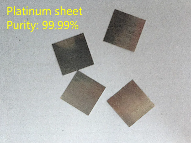 Pure platinum tablet platinum plate electrode purity 99.99%10mm*10mm*0.1mm/, customized products of various specifications.