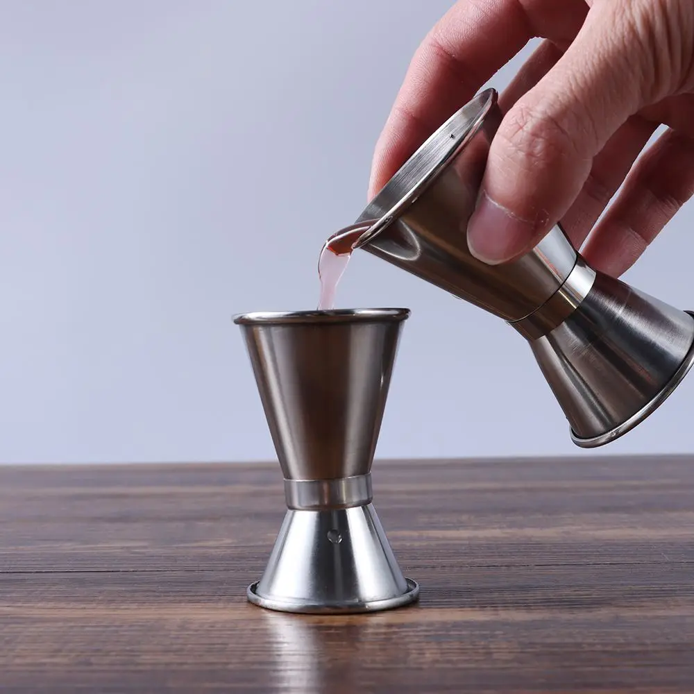  heaven2017 Stainless Steel Double Shaker Cup Bar Cocktail  Jigger Liquor Jigger Shot Pourer Measuring Tool S: Home & Kitchen