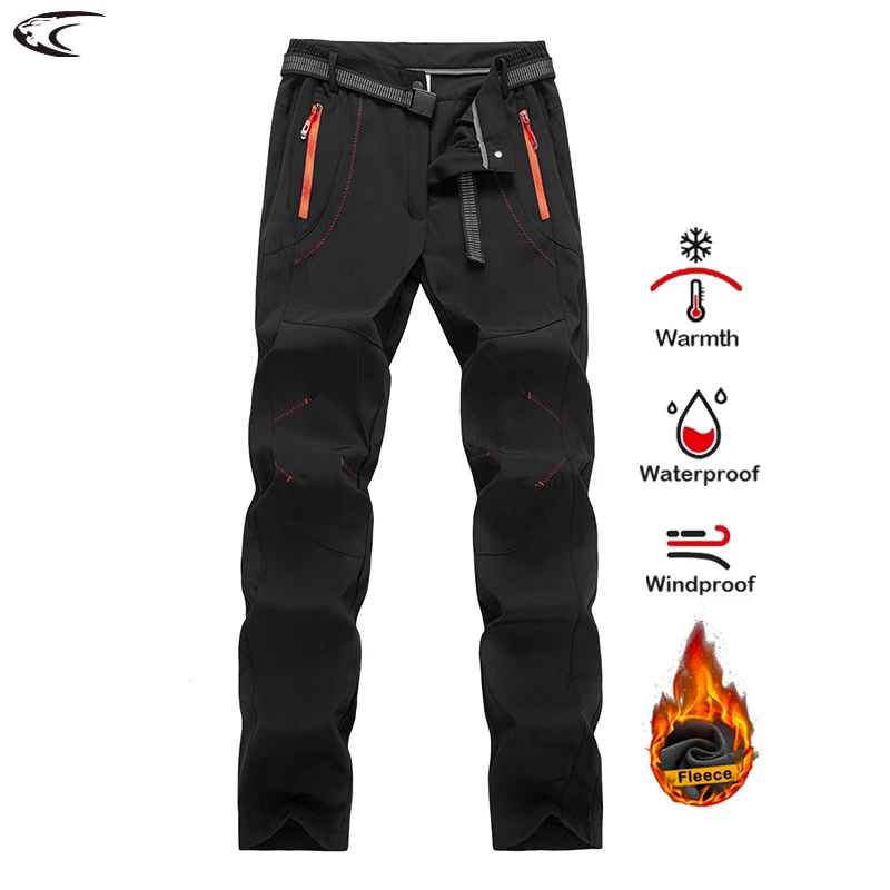 Women Winter Pants Waterproof Hiking Trekking Camping Skiing Soft Shell Outdoor Windproof Trousers